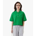 ラコステ LACOSTE クロップドポロシャツ (グリーン)
