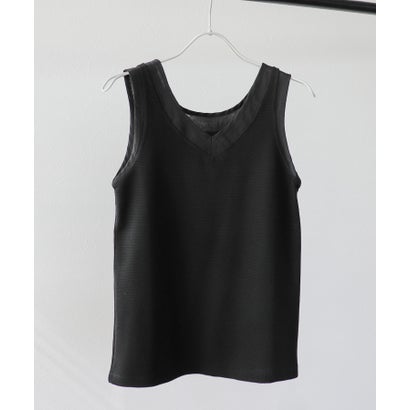 スリーフォータイム Three Four Time ラッセル編シアー切替2WAYタンク(ブラック) （ブラック）