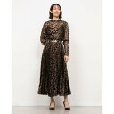 フェイズ エイト Phase Eight Theodra Leopard Pleat Midi Dress (Multi)