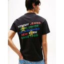 トミー ヒルフィガー TOMMY HILFIGER スラントクレストグラフィックTシャツ (ブラック)
