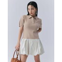 エイミーイストワール eimy istoire Switchingポロニットミニワンピース (BEIGE)