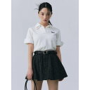 エイミーイストワール eimy istoire ツイードライクデニムミニスカート (BLACK)