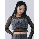 エイミーイストワール EIMY ISTOIRE チュールフリルベアトップ (GREY)