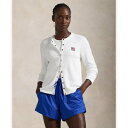 ポロ ラルフ ローレン POLO RALPH LAUREN ロゴ フラッグ フレンチ テリー カーディガン (100ホワイト)