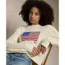 ポロ ラルフ ローレン POLO RALPH LAUREN アランニット フラッグ コットン セーター (101ナチュラル)(4)