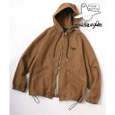 マークゴンザレス Mark Gonzales 別注 オーバーサイズ デニム・リアルツリーカモ ジップアップパーカー/デニムジャケット レディース メンズ (ブラウン)