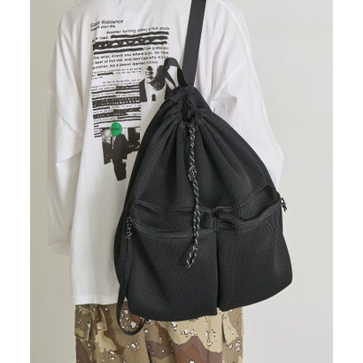 クラフトスタンダードブティック CRAFT STANDARD BOUTIQUE ダブルポケットメッシュバックパック （ブラ..