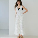 コカ coca パリフワVネックジッパージャンバースカート (Dot)