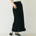 コカ coca 裾フリルリブニットスカート (Black)