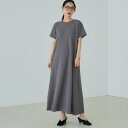 コカ coca エンボス半袖マキシワンピース (Gray)