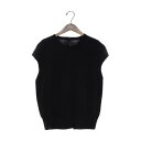 エグランティーヌ EGLANTINE バックパールニットベストプルオーバー (ブラック)