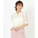 ミッシュマッシュ MISCH MASCH 2025春夏新作 ラッフルシアーブラウス/MM528107 (IVORY)