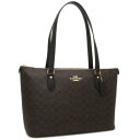 コーチ COACH アウトレット トートバッグ ギャラリー トート バッグ シグネチャー キャンバス ブラウン ブラック レディース COACH CW381 I...