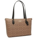 コーチ COACH アウトレット トートバッグ ギャラリー トート バッグ シグネチャー キャンバス ベージュ ブラック レディース COACH CW381 I...