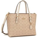 コーチ COACH アウトレット トートバッグ モリー トート バッグ 25 シグネチャー キャンバス ベージュ ホワイト レディース COACH CV965 ...
