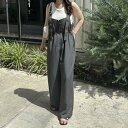 ジーラ GeeRA フロントジップミリタリーサロペット (チャコール)