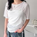 ジーラ GeeRA シアースラブレイヤードTシャツトップス (2P(オフホワイト))