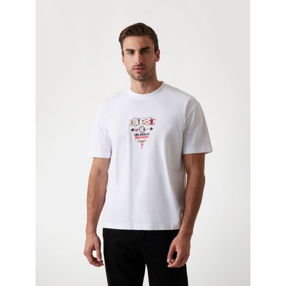  GUESS SS Cn Abstract Guess Triangle Tee G011