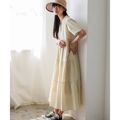 ヴィータフェリーチェ VitaFelice ティアードマキシワンピ (IVORY)