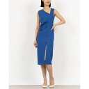 リナシメント RINASCIMENTO ZIPカットネックタックワンピース (Blu Cina)
