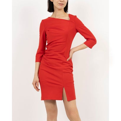 リナシメント RINASCIMENTO サイドシャーリングタイトワンピース (Rosso)