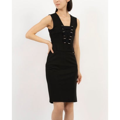 リナシメント RINASCIMENTO ゴムデザインタイトワンピース (Nero)