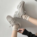 シューズインクローゼット Shoes in Closet -シュークロ- 軽量厚底 ボリューム デザインソール スニーカー 1929 (グレー)