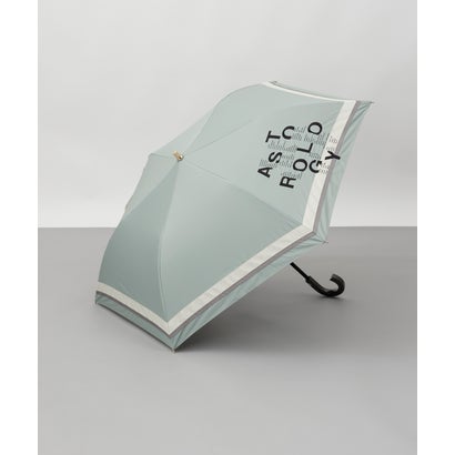 ビューランス Beaurance ロゴ刺しゅう晴雨兼用パラソル（2段折り・トップフラット） （ミントグリーン）