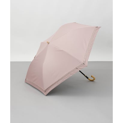ビューランス Beaurance トーションレース晴雨兼用パラソル（2段折り・トップフラット） （ピンク）