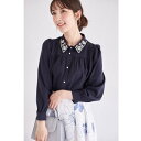 トッコクローゼット tocco closet ビジュー付きパール釦ブラウス(4)