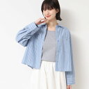 デッサン Dessin ポケット付クロップドシャツ(XS〜L) (グリーン(325))