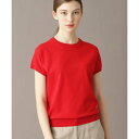 ドレステリア DRESSTERIOR コットンシルク混フレンチスリーブニット (レッド(063))