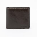 イルフェローチェ il Feroce【本革】カーフレザー 2つ折り財布 フォルドウォレット (ダークブラウン)
