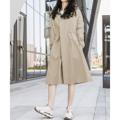 エスイーユー SEU 【UVカット＆はっ水】晴雨兼用レインコート ライトアウター （ベージュ）