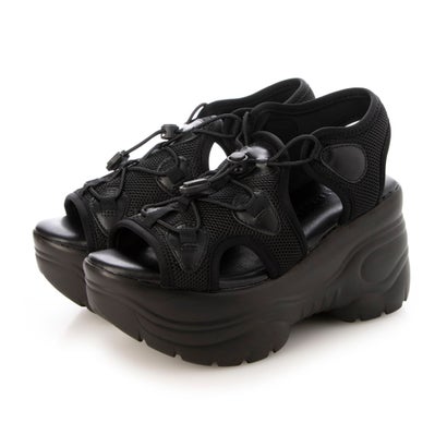 アタガール attagirl ボリュームソールドローコードサンダル （ブラック）