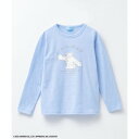 マックハウス Mac-House サンリオキャラクターズ シナモロール プリント長袖Tシャツ (サックス)