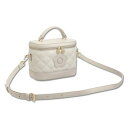 マリークワント MARY QUANT デイジーパッチキルトバニティ 2WAYショルダー (グレージュ)(4)