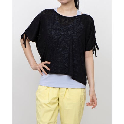 ティゴラ TIGORA レディース フィットネス 半袖Tシャツ フィットネス タンクトップセットTシャツ TR-3F2415TS （ブラック*LV）