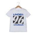 アンダーアーマー UNDER ARMOUR ジュニア 半袖機能Tシャツ UAスピードストライド 96ロゴ ショートスリーブ Tシャツ 6005306 (White / / Team Royal)