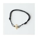 アリータ ALIITA ALIITA ブレスレット LETRA CORD BRACELET イニシャル (N/YELLOW-GOLD/BLACK)