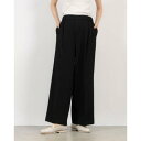 パンツドットジェーピー Pants.jp ヘリンボンジャガードワイドパンツ (ブラック)