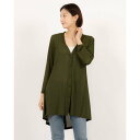 コケットコレクション COKETT COLLECTION 梨地ロングカーディガン (カーキ)