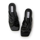 スティーブ マデン STEVE MADDEN クロスデザインミュールサンダル (ブラック)