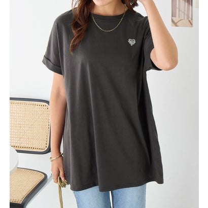 ヴィオラ エ ヴィオラ Viola e Viola 大人の華やかプリントチュニックTシャツ (ハート) ヴィオラ エ ヴィオラ Viola e Viola 大人の華やかプリントチュニックTシャツ (ハート)