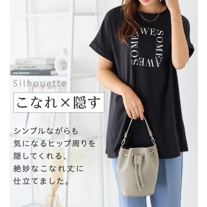 ヴィオラ エ ヴィオラ Viola e Viola 大人の華やかプリントチュニックTシャツ （ハート）