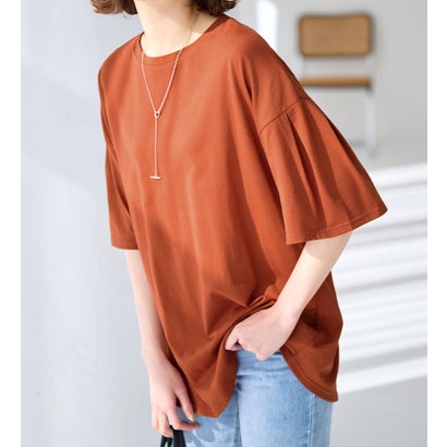 ヴィオラ エ ヴィオラ Viola e Viola 袖タックチュニックTシャツ (テラコッタ) ヴィオラ エ ヴィオラ Viola e Viola 袖タックチュニックTシャツ (テラコッタ)