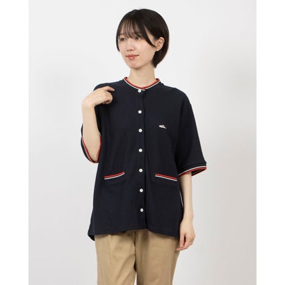 クリフ メイヤー KRIFF MAYER 冷感 リンクス カノコ 5分袖 カーディガン （NAVY）