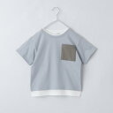 ザ ショップ ティーケー (キッズ) THE SHOP TK(Kids) 【110ー160】裾レイヤー配色ポケTEE (サックスブルー(590))