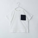 ザ ショップ ティーケー (キッズ) THE SHOP TK(Kids) 【110ー160】裾レイヤー配色ポケTEE (オフホワイト(503))