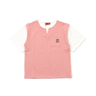 クリフ メイヤー KRIFF MAYER キーネック ゆる 半袖 Tシャツ （PINK）